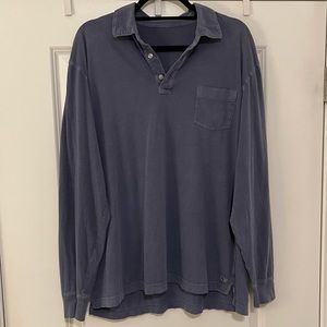 Vineyard Vines Blue Long Sleeve Polo Style Shirt